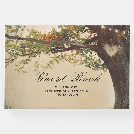 Fall Tree Rustic Country Wedding Guest Book