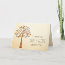 Fall tree, Rustic Fall WeddingThank You Thank You Card