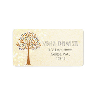 fall tree,Rustic Wedding return address label
