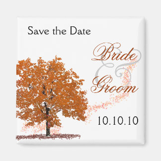Fall Tree Save-The-Date-rust II Magnet