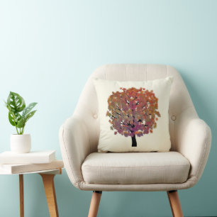 Fall Tree Throw Pillow