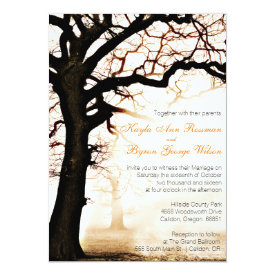 Fall Tree Wedding Invitation