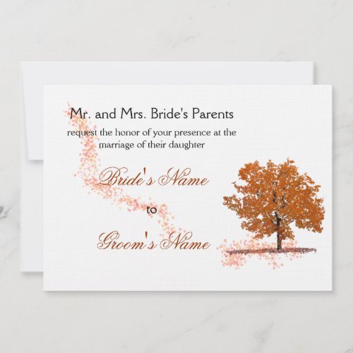 Fall tree Wedding_rust Invitation