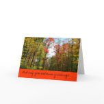 Fall Trees and Blue Sky Autumn Greetings Card