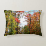 Fall Trees and Blue Sky Autumn Nature Photography Accent Pillow