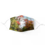 Fall Trees and Blue Sky Autumn Nature Photography Adult Cloth Face Mask