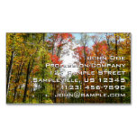 Fall Trees and Blue Sky Autumn Nature Photography Business Card Magnet