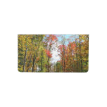 Fall Trees and Blue Sky Autumn Nature Photography Checkbook Cover