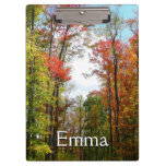 Fall Trees and Blue Sky Autumn Nature Photography Clipboard