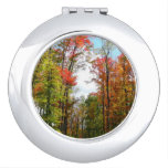 Fall Trees and Blue Sky Autumn Nature Photography Compact Mirror