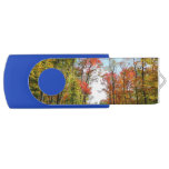 Fall Trees and Blue Sky Autumn Nature Photography Flash Drive