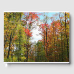 Fall Trees and Blue Sky Autumn Nature Photography Guest Book