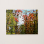 Fall Trees and Blue Sky Autumn Nature Photography Jigsaw Puzzle