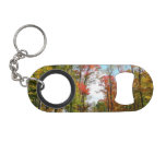 Fall Trees and Blue Sky Autumn Nature Photography Keychain Bottle Opener