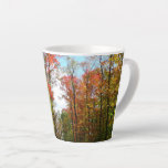 Fall Trees and Blue Sky Autumn Nature Photography Latte Mug