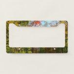 Fall Trees and Blue Sky Autumn Nature Photography License Plate Frame