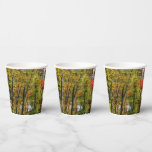 Fall Trees and Blue Sky Autumn Nature Photography Paper Cups
