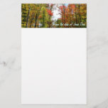 Fall Trees and Blue Sky Autumn Nature Photography Stationery