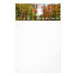 Fall Trees and Blue Sky Autumn Nature Photography Stationery