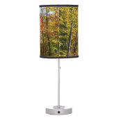 Fall Trees and Blue Sky Autumn Nature Photography Table Lamp (Back)