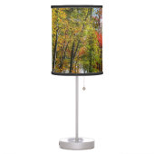 Fall Trees and Blue Sky Autumn Nature Photography Table Lamp (Left)