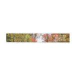 Fall Trees and Blue Sky Autumn Nature Photography Wrap Around Label