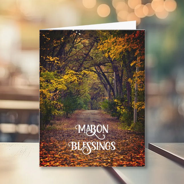 Fall Trees Autumn Equinox Mabon Blessings Card (Creator Uploaded)