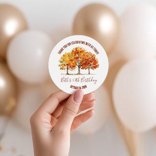 Fall Trees, Autumn, Oak, Maple, Trees Party Favor Classic Round Sticker