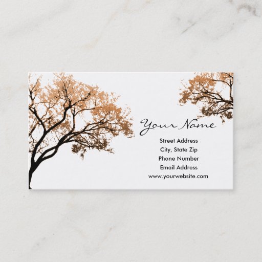 Customizable Fall Trees Business Cards