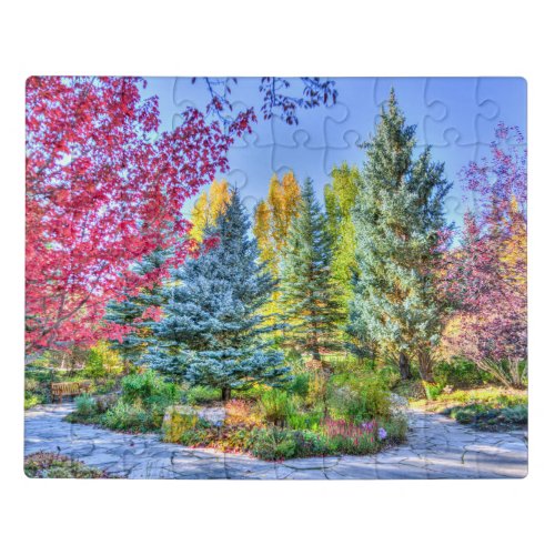 Fall Trees Colorful Scenic Autumn Vail Colorado Jigsaw Puzzle