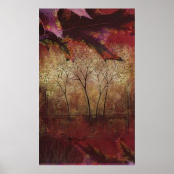 Fall Trees Digital Painting Poster by William63 at Zazzle