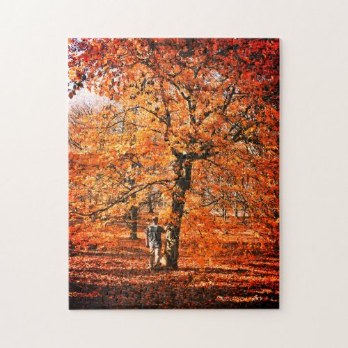 Fall Trees Fallen leaves Jigsaw Puzzle