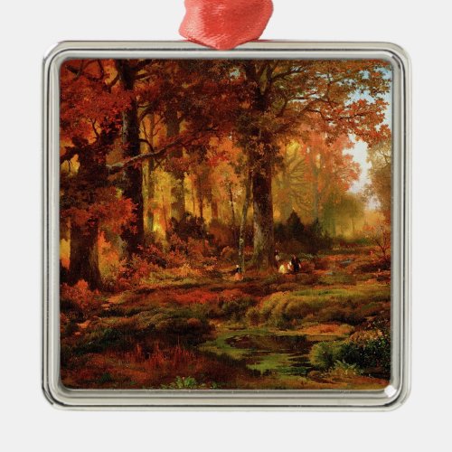 Fall Trees in Cresheim Glen Philadelphia Metal Ornament