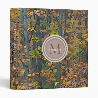 Fall Trees Monogram Binder