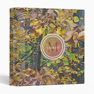 Fall Trees Monogram Binder
