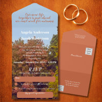 Fall Trees Terrecotta Autumn Wedding