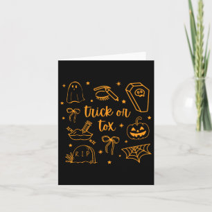 Fall Trick Or Tox Botox Halloween Aesthetic Nurse Card