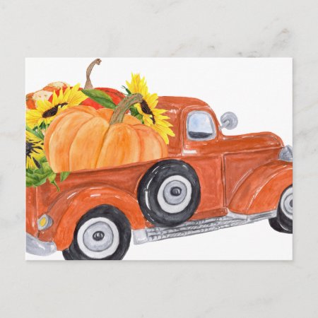 Fall Truck 1 Postcard