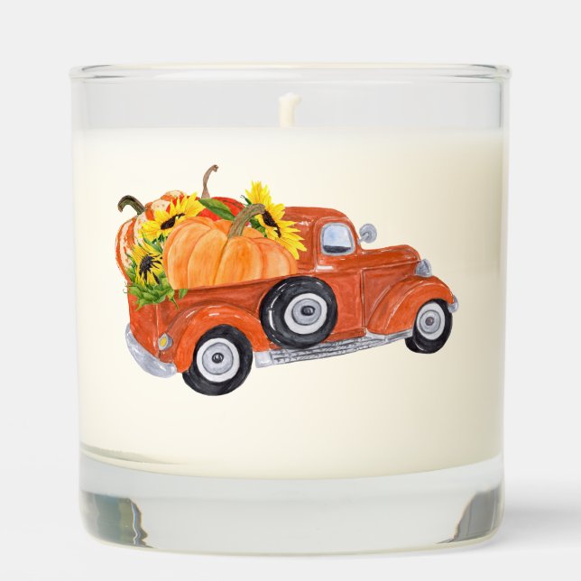Fall Truck 1 Scented Candle (Front)