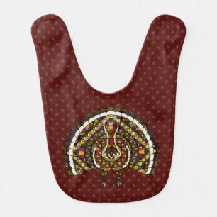 Fall Turkey Baby Bib