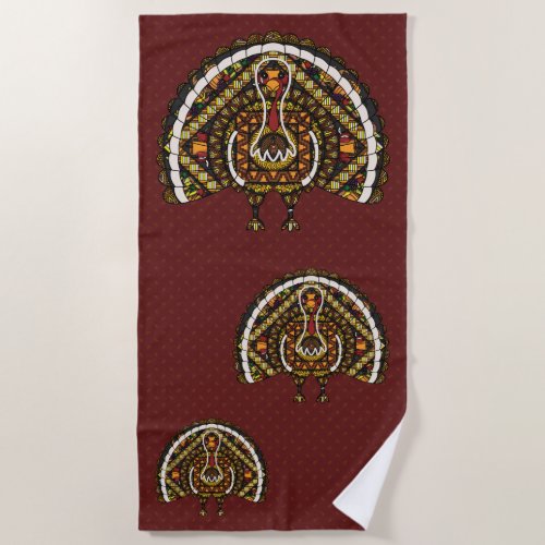 Fall Turkey Beach Towel