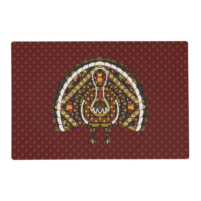 Fall Turkey Laminated Place Mat (Front)