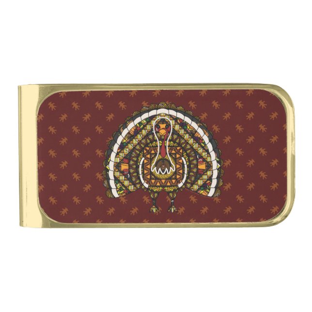 Fall Turkey Money Clip (Front)