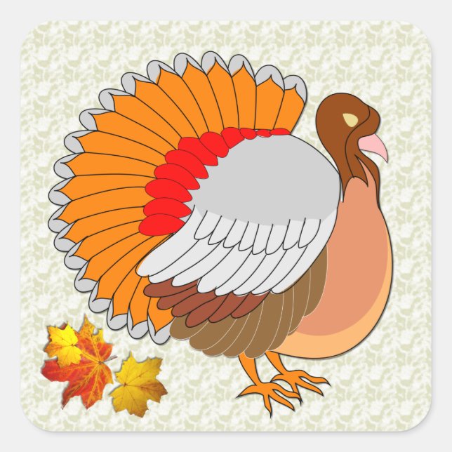 Fall Turkey  ~  Sticker (Front)