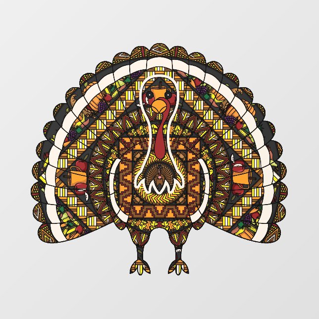 Fall Turkey Wall Decal (Front)