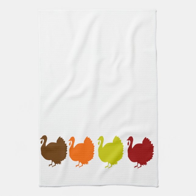 Fall Turkeys Towel (Vertical)