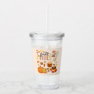Fall Vibes Acrylic Tumbler