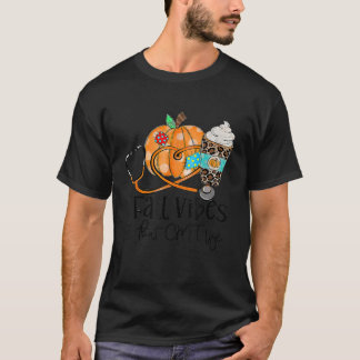 Fall Vibes And CMT Life Pumpkin Leopard Thanksgivi T-Shirt