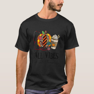 Fall Vibes And That CRNA Nurse Life leopard Pumpki T-Shirt