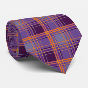 Fall Vibes Autumn Season Plaid Checkered Neck Tie